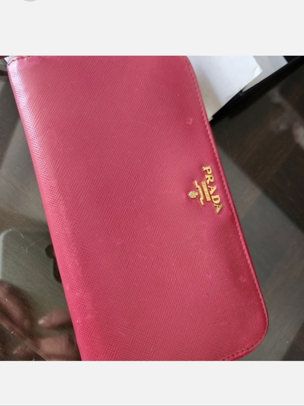 Prada Zip-Around Wallet in Rose - Picture 2 of 5